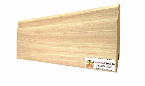 Плинтус TeckWood Ламинированный 100х16 мм Дуб Беленый