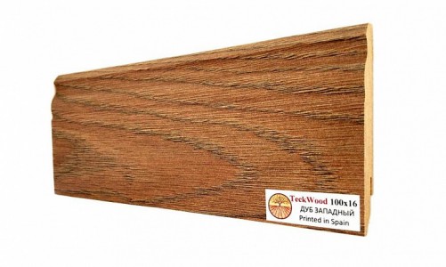Плинтус TeckWood Ламинированный 100х16 мм Дуб Западный