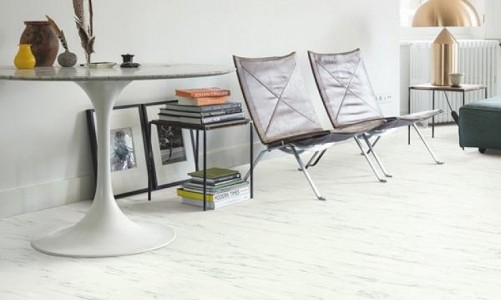ПВХ плитка Quick-Step Ambient Click Мрамор каррарский белый AMCL40136