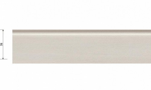 Плинтус Corkstyle Ламинированный 58х17 мм Oak Polar White
