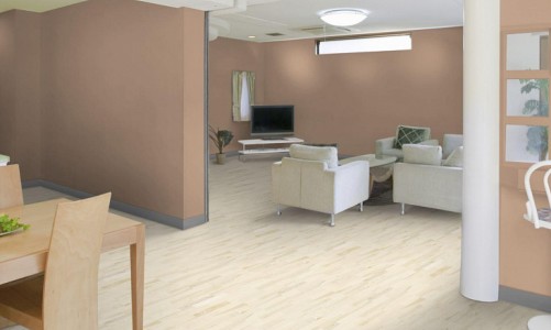 Замковый пробковый пол Corkstyle Wood Esche Weiss