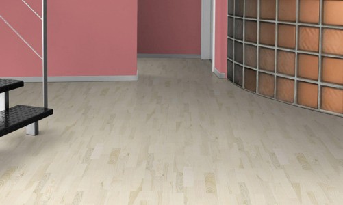 Замковый пробковый пол Corkstyle Wood Esche Weiss