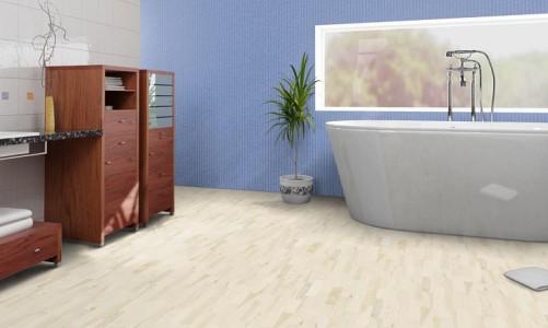 Замковый пробковый пол Corkstyle Wood Esche Weiss