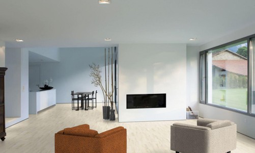 Замковый пробковый пол Corkstyle Wood Esche Weiss