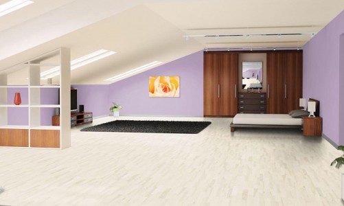 Замковый пробковый пол Corkstyle Wood Esche Weiss