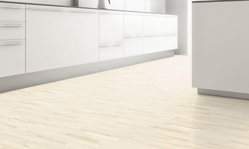 Замковый пробковый пол Corkstyle Wood Esche Weiss