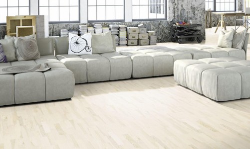 Замковый пробковый пол Corkstyle Wood Esche Weiss
