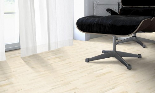 Замковый пробковый пол Corkstyle Wood Esche Weiss