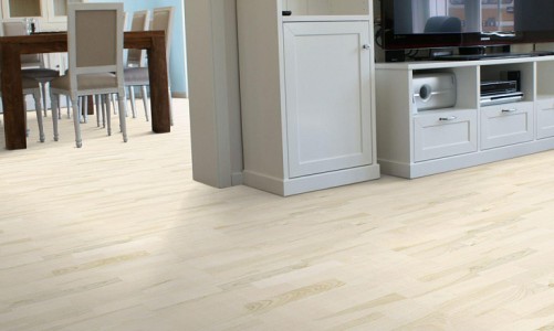 Замковый пробковый пол Corkstyle Wood Esche Weiss