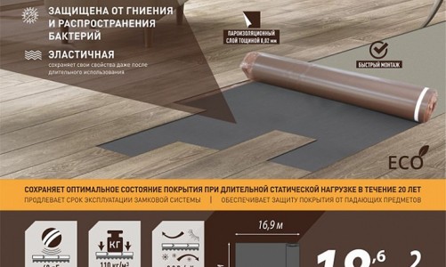 Planker - Подложка Planker EVA рулонная с пароизоляцией 2 мм Подложка Planker EVA рулонная с пароизоляцией 2 мм