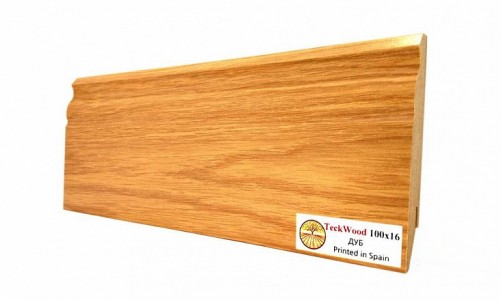 Плинтус TeckWood Ламинированный 100х16 мм Дуб