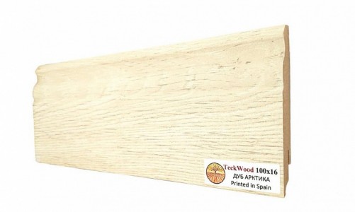 Плинтус TeckWood Ламинированный 100х16 мм Дуб Арктика