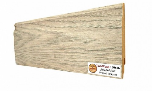 Плинтус TeckWood Ламинированный 100х16 мм Дуб Даллас
