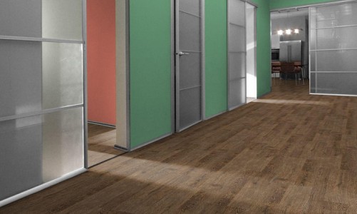 Замковый пробковый пол Corkstyle Wood Oak Brushed