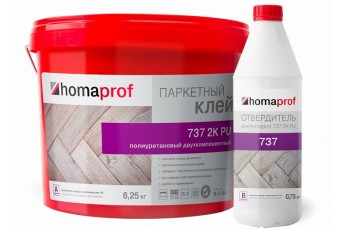 Клей Homaprof для паркета 2K PU 737 Prof (7 кг)