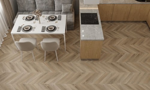 SPC ламинат французская елка Chevron Alpine Дуб Синистра ECO 18-6