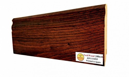 Плинтус TeckWood Ламинированный 100х16 мм Дуб Скэйл