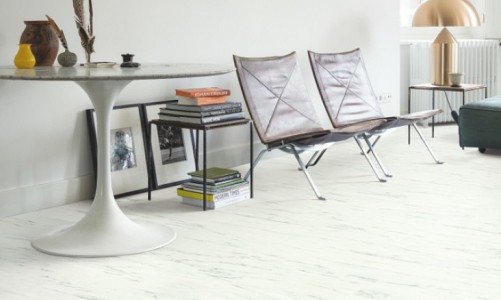 ПВХ плитка Quick-Step Alpha Vinyl Tiles Мрамор каррарский белый AVST40136