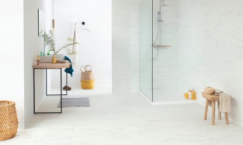 ПВХ плитка Quick-Step Alpha Vinyl Tiles Мрамор каррарский белый AVST40136