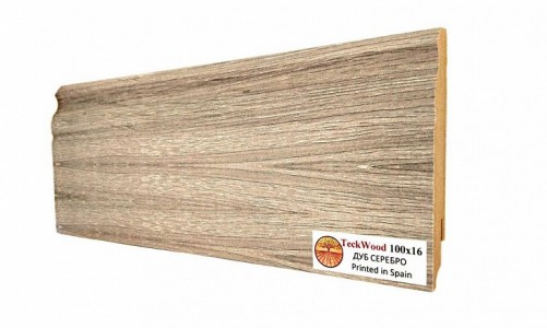 TeckWood - Плинтус TeckWood Ламинированный 100х16 мм Дуб Серебро Плинтус TeckWood Ламинированный 100х16 мм Дуб Серебро