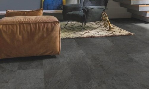ПВХ плитка Quick-Step Ambient Click Сланец черный AMCL0035