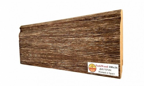 Плинтус TeckWood Ламинированный 100х16 мм Дуб Готик