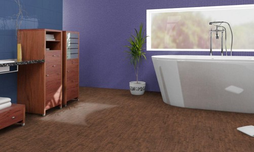 Клеевой пробковый пол Corkstyle Ecocork Linea Chocco