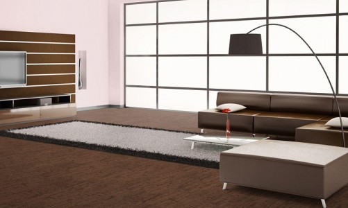 Клеевой пробковый пол Corkstyle Ecocork Linea Chocco