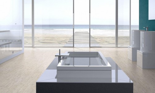 Клеевой пробковый пол Corkstyle Ecocork Linea White