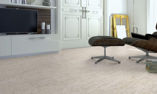 Клеевой пробковый пол Corkstyle Ecocork Linea White