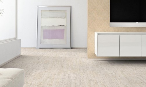 Клеевой пробковый пол Corkstyle Ecocork Linea White