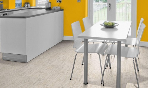 Клеевой пробковый пол Corkstyle Ecocork Linea White