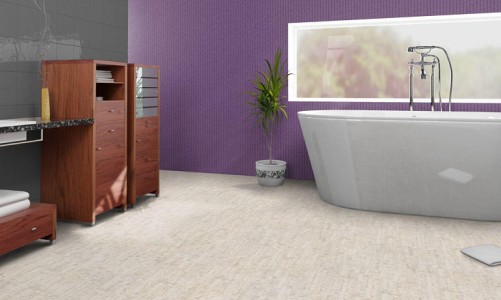 Клеевой пробковый пол Corkstyle Ecocork Linea White