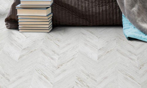 Замковый пробковый пол Corkstyle Chevron Chevron White
