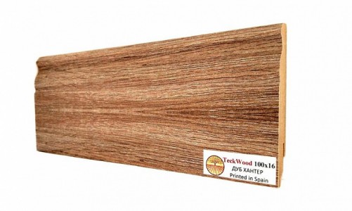 Плинтус TeckWood Ламинированный 100х16 мм Дуб Хантер