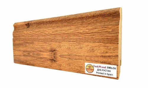 Плинтус TeckWood Ламинированный 100х16 мм Дуб Рустик