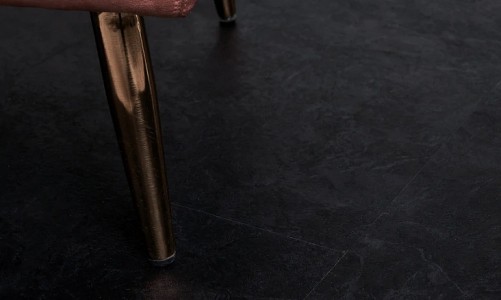 Плитка ПВХ под плитку Vinilam Ceramo Stone Glue Сланцевый Черный 61607