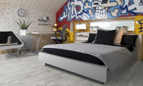 Замковый пробковый пол Corkstyle Wood Oak Castle White