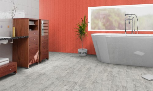 Замковый пробковый пол Corkstyle Wood Oak Castle White