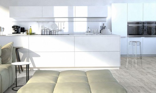 Замковый пробковый пол Corkstyle Wood Oak Castle White