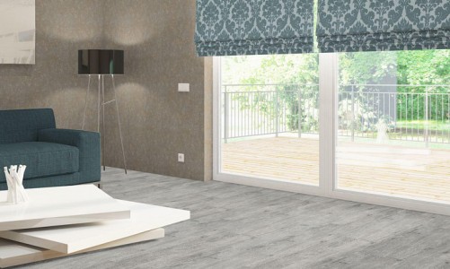 Замковый пробковый пол Corkstyle Wood Oak Castle White