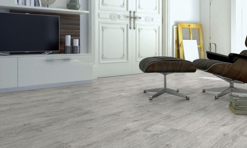 Замковый пробковый пол Corkstyle Wood Oak Castle White