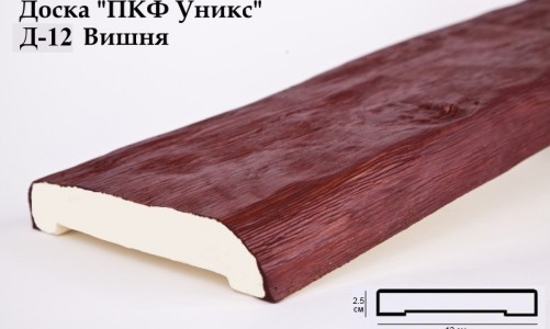 Уникс - Доска декоративная Уникс Д-12 Вишня 2м Доска декоративная Уникс Д-12 Вишня 2м