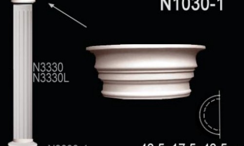Капитель полуколонны (полукапитель) Perfect N1030-1