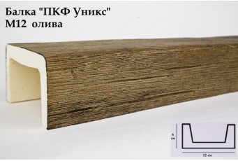 Балка декоративная Уникс М12 Олива (2 м) из полиуретана
