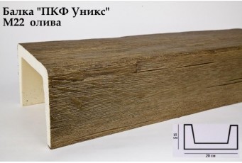 Балка декоративная Уникс М22 Олива (2 м) из полиуретана