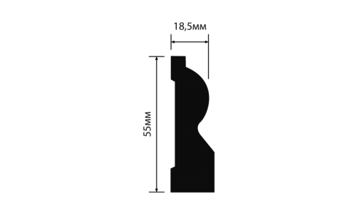 Плинтус напольный HIWOOD B55