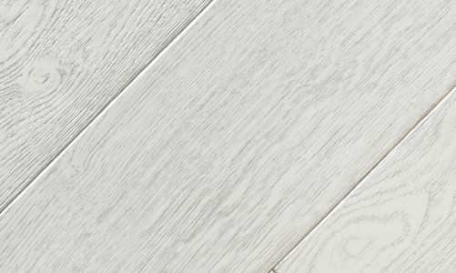 Массивная доска Vecchio Parquet Модерн Дуб Эмаль белая с патиной серебро