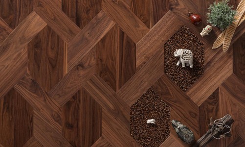 AlixFloor Инженерная и паркетная доска Coswick Кофейное зерно Американский Орех Натуральный