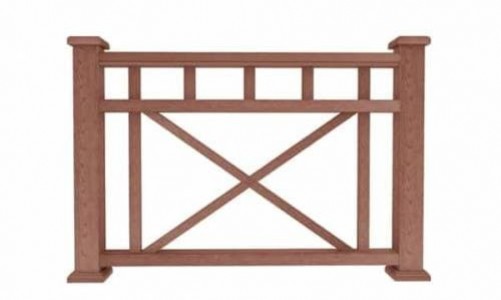 Ограждение из ДПК Woodvex Д1 терракот
